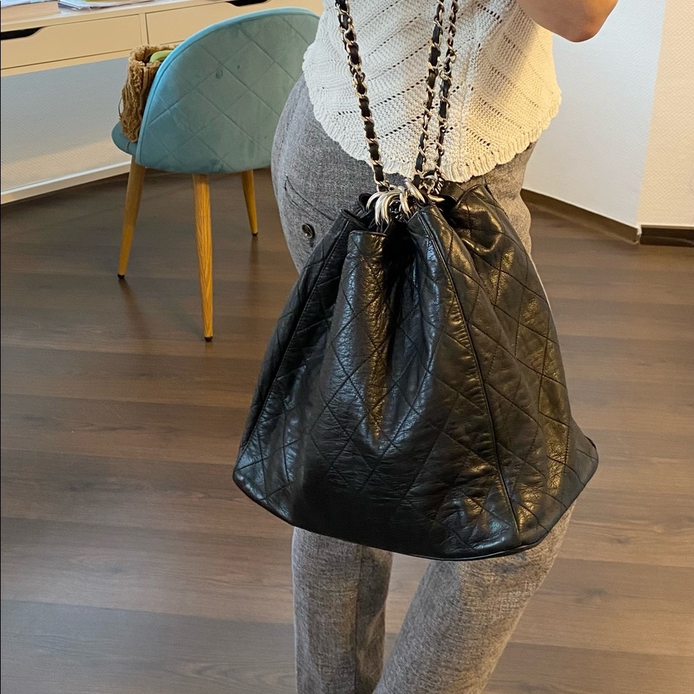 Vintage Authentic Chanel Bucket Bag
